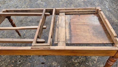 LARGE FRENCH EXTENDING KITCHEN DINING TABLE - ADDITIONAL PHOTO 1