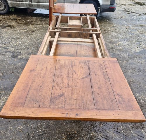 LARGE FRENCH EXTENDING KITCHEN DINING TABLE - ADDITIONAL PHOTO 3