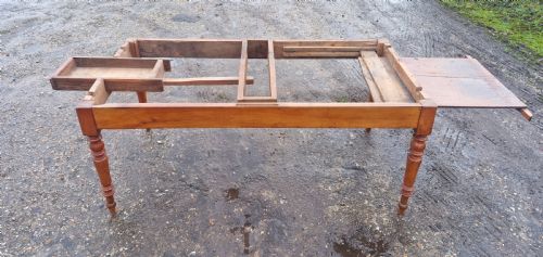LARGE FRENCH EXTENDING KITCHEN DINING TABLE - ADDITIONAL PHOTO 10