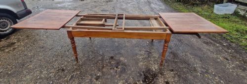 LARGE FRENCH EXTENDING KITCHEN DINING TABLE - ADDITIONAL PHOTO 12
