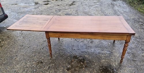 LARGE FRENCH EXTENDING KITCHEN DINING TABLE - ADDITIONAL PHOTO 13