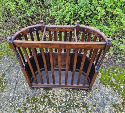 OAK AND CANED STICK AND UMBRELLA STAND - ADDITIONAL PHOTO 1
