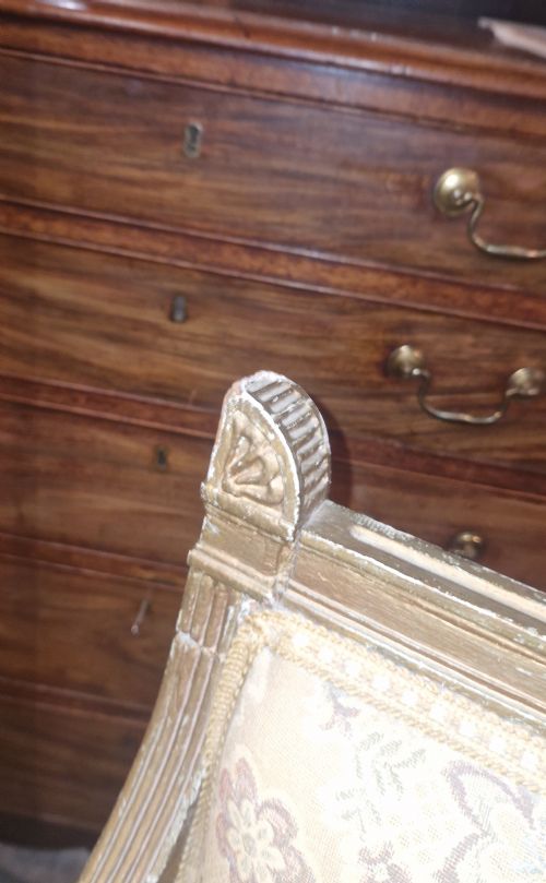 VERY LARGE FORMAL GILT COUNTRY HOUSE HALL SOFA - ADDITIONAL PHOTO 6