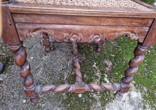 LATE 19TH CENTURY SOLID SATINWOOD CEYLONESE HALL CHAIR - ADDITIONAL PHOTO 4