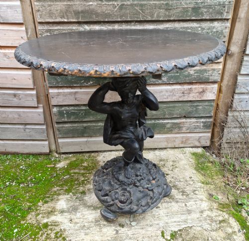 CARVED BLACKAMOOR OCCASIONAL TABLE - ADDITIONAL PHOTO 1