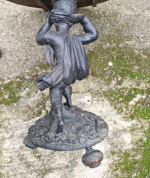 CARVED BLACKAMOOR OCCASIONAL TABLE - ADDITIONAL PHOTO 5
