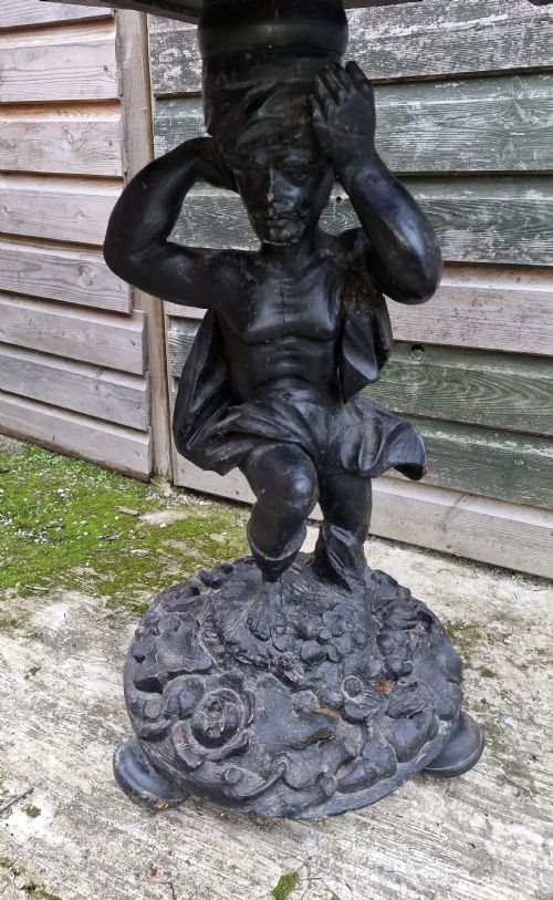 CARVED BLACKAMOOR OCCASIONAL TABLE - ADDITIONAL PHOTO 6