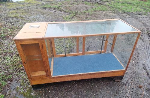OAK SHOP CABINET COMPLETE WITH TILL AND WORKING BELL - ADDITIONAL PHOTO 5