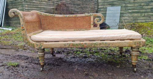 REGENCY PAINTED CHAISE LONGUE - ADDITIONAL PHOTO 4
