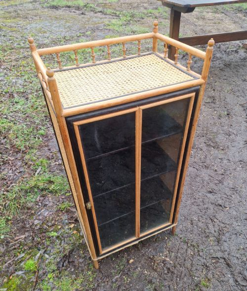 LATE VICTORIAN PINE FRAMED GLAZED CABINET - ADDITIONAL PHOTO 3