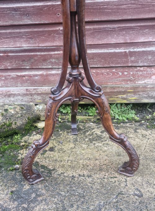 CARVED TALL JARDINIERE STAND - ADDITIONAL PHOTO 2