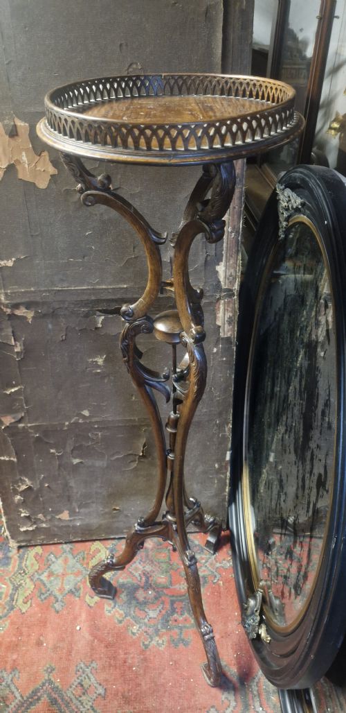 CARVED TALL JARDINIERE STAND - ADDITIONAL PHOTO 3