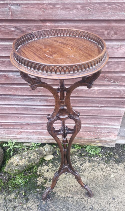 CARVED TALL JARDINIERE STAND - ADDITIONAL PHOTO 6