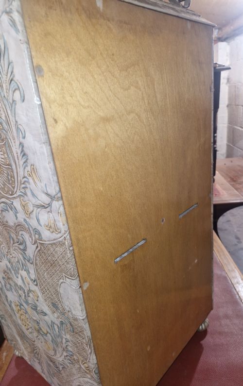 PAIR OF UNUSUAL DECORATED AND PAINTED LEATHER BEDSIDE CABINETS - ADDITIONAL PHOTO 6