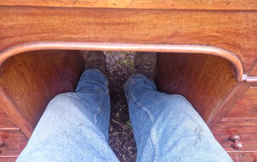 MID 19TH CENTURY MAHOGANY PEDESTAL PARTNERS WRITING DESK - ADDITIONAL PHOTO 10