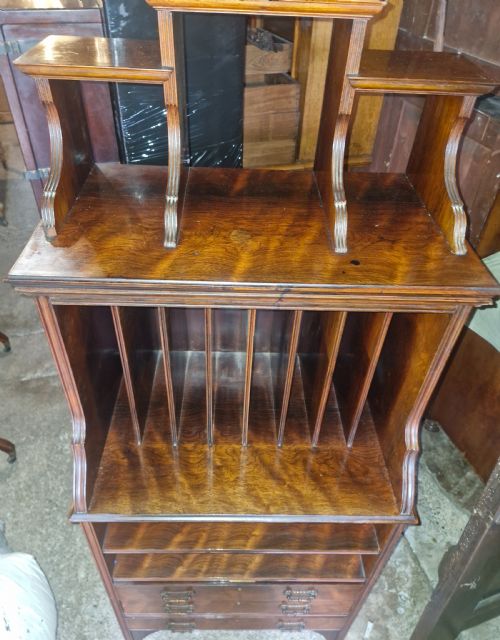 LATE VICTORIAN ROSEWOOD MULTI FUNCTIONAL SIDE CABINET - ADDITIONAL PHOTO 1