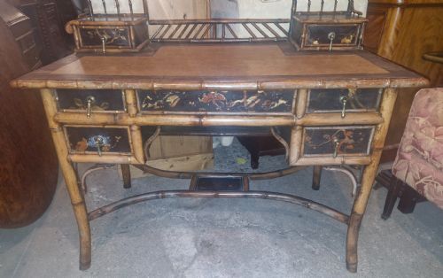 19TH CENTURY BAMBOO WRITING TABLE - ADDITIONAL PHOTO 1