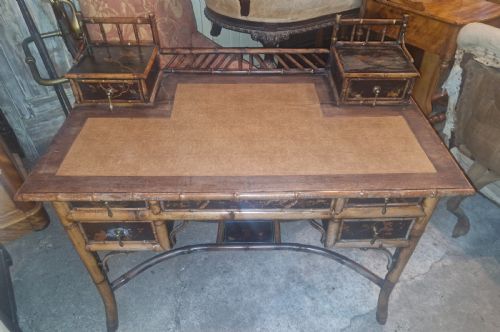 19TH CENTURY BAMBOO WRITING TABLE - ADDITIONAL PHOTO 3