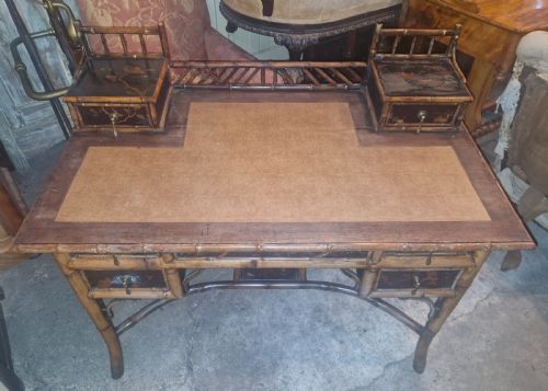 19TH CENTURY BAMBOO WRITING TABLE - ADDITIONAL PHOTO 5