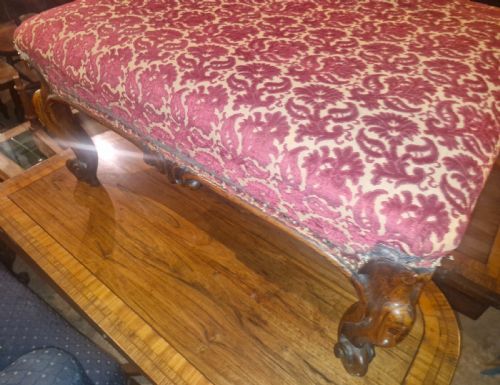 VICTORIAN ROSEWOOD CENTRE STOOL - ADDITIONAL PHOTO 1