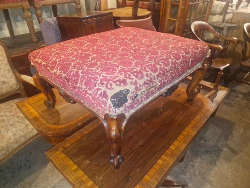 VICTORIAN ROSEWOOD CENTRE STOOL - ADDITIONAL PHOTO 2