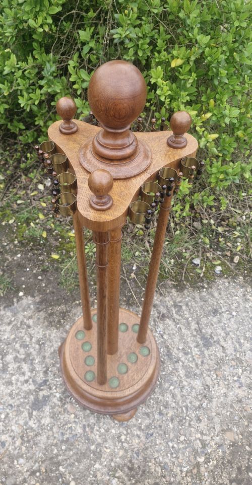 OAK REVOLVING SNOOKER CUE STAND - ADDITIONAL PHOTO 3