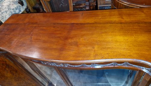 EDWARDIAN SOLID MAHOGANY DISPLAY CABINET - ADDITIONAL PHOTO 2