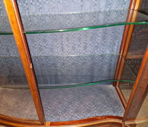 EDWARDIAN SOLID MAHOGANY DISPLAY CABINET - ADDITIONAL PHOTO 4