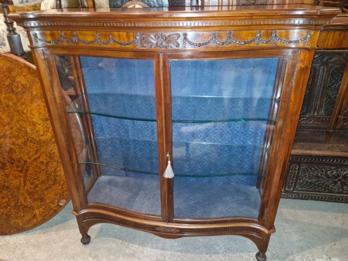 EDWARDIAN SOLID MAHOGANY DISPLAY CABINET - ADDITIONAL PHOTO 6
