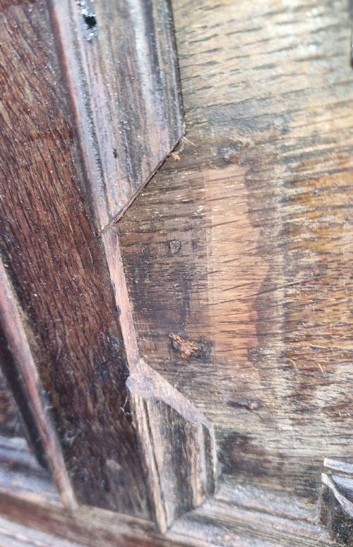 EDWARDIAN OAK HALL SEAT WITH LIFT UP SEAT - ADDITIONAL PHOTO 5