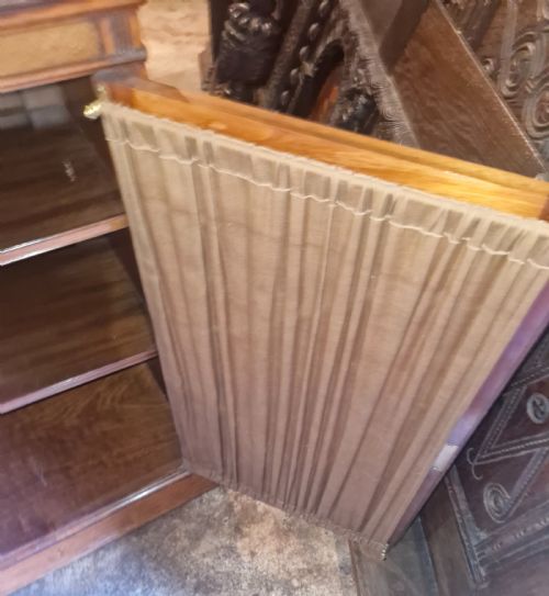 EDWARDIAN WALNUT 2 PART BOOKCASE CABINET ADJUSTABLE SHELVES - ADDITIONAL PHOTO 7