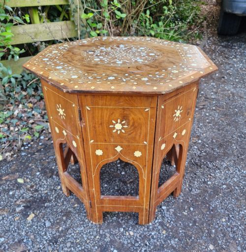 ANGLO INDIAN BONE INLAID OCCASIONAL TABLE - ADDITIONAL PHOTO 2