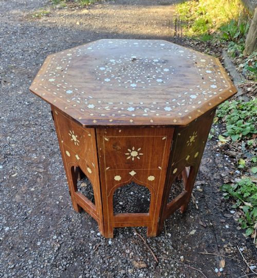 ANGLO INDIAN BONE INLAID OCCASIONAL TABLE - ADDITIONAL PHOTO 4