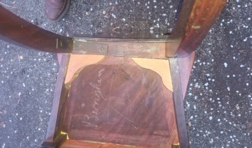 PAIR OF REGENCY MAHOGANY HALL CHAIRS - ADDITIONAL PHOTO 12