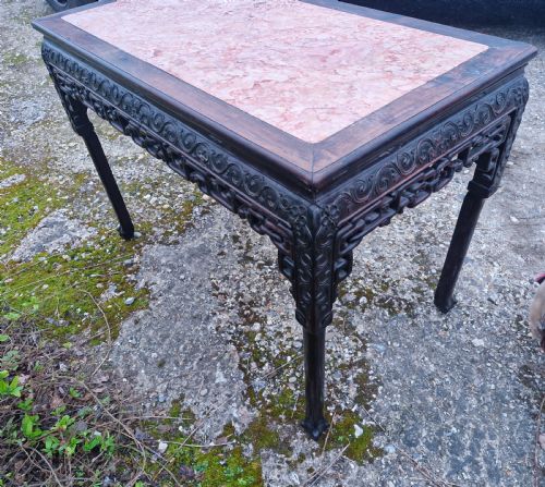 LATE 19TH CENTURY CHINESE MARBLE TOP TABLE - ADDITIONAL PHOTO 7