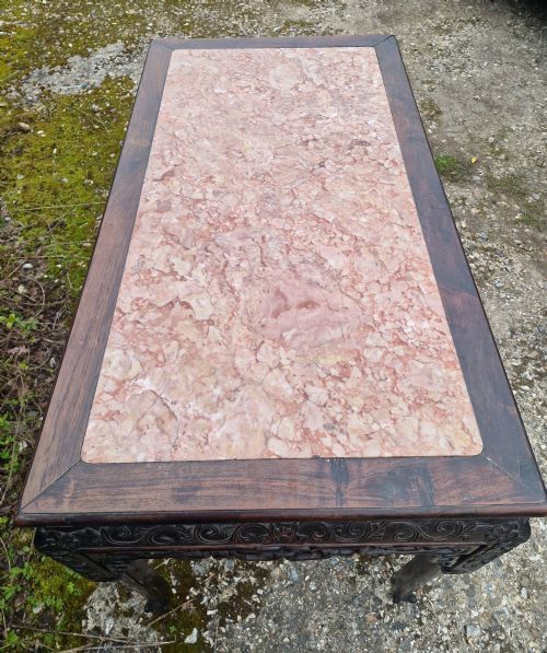 LATE 19TH CENTURY CHINESE MARBLE TOP TABLE - ADDITIONAL PHOTO 9