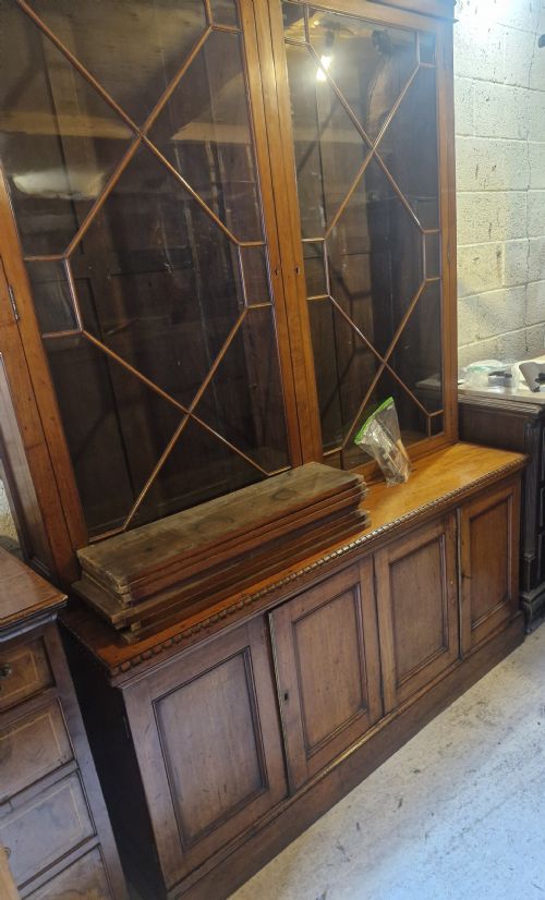 VICTORIAN BOOKCASE CABINET FITTED ADJUSTABLE SHELVES - ADDITIONAL PHOTO 4