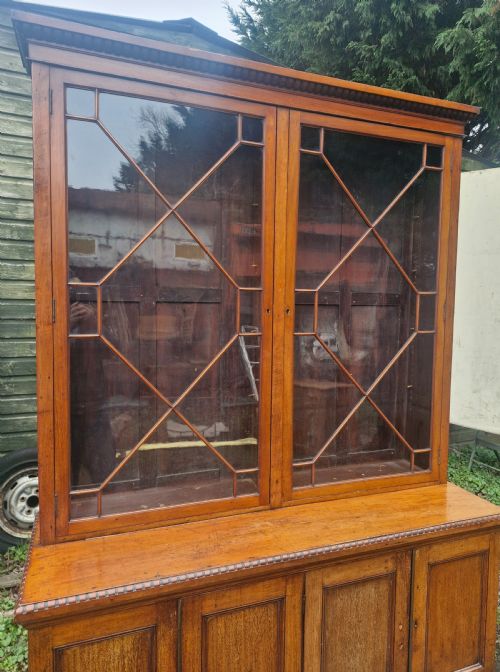 VICTORIAN BOOKCASE CABINET FITTED ADJUSTABLE SHELVES - ADDITIONAL PHOTO 9