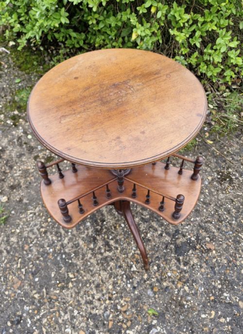 VICTORIAN REVOLVING WINE TABLE - ADDITIONAL PHOTO 2