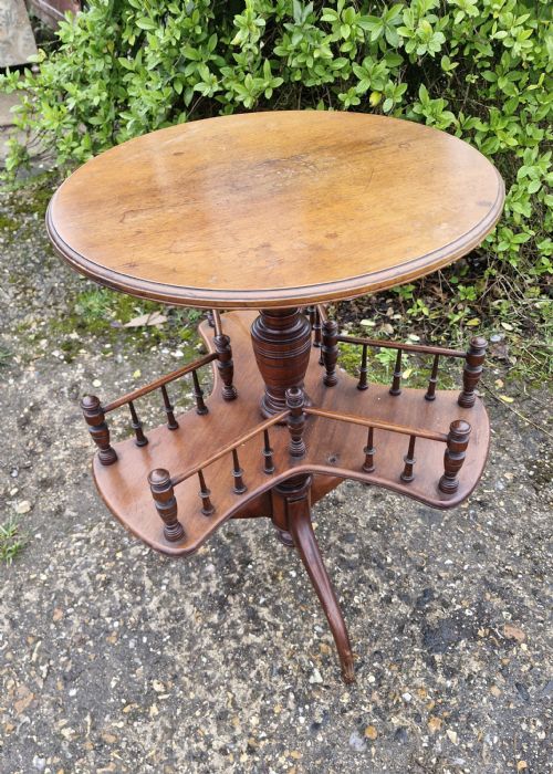VICTORIAN REVOLVING WINE TABLE - ADDITIONAL PHOTO 3