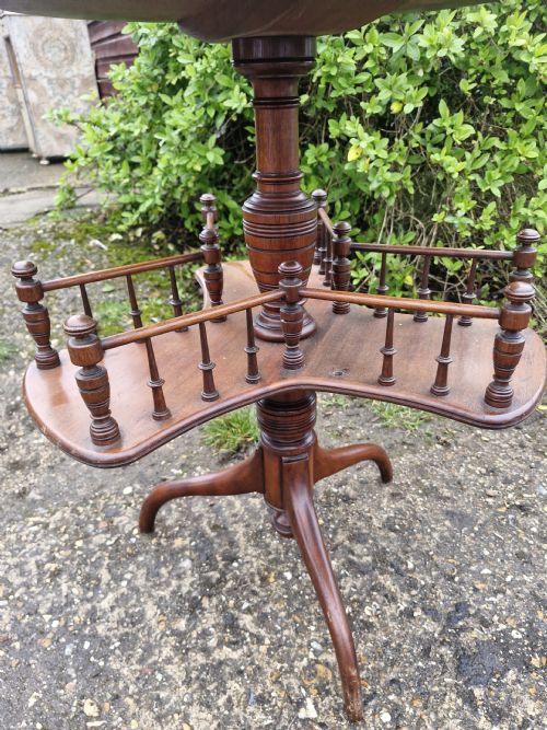 VICTORIAN REVOLVING WINE TABLE - ADDITIONAL PHOTO 4