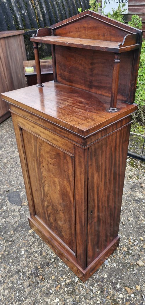 NARROW REGENCY MAHOGANY SIDE CABINET - ADDITIONAL PHOTO 4