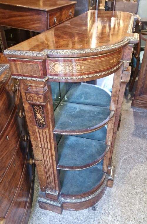 VERY GOOD QUALITY INLAID WALNUT SIDE CABINET - ADDITIONAL PHOTO 2