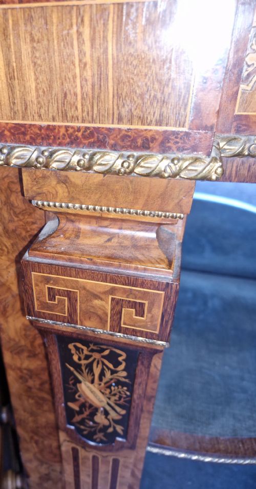 VERY GOOD QUALITY INLAID WALNUT SIDE CABINET - ADDITIONAL PHOTO 4