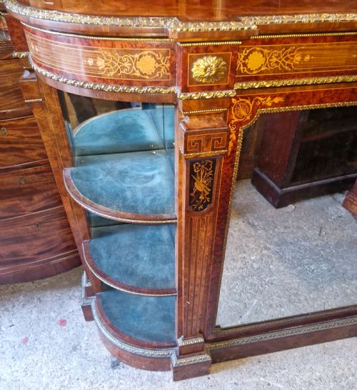 VERY GOOD QUALITY INLAID WALNUT SIDE CABINET - ADDITIONAL PHOTO 7