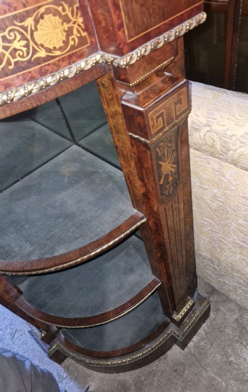 VERY GOOD QUALITY INLAID WALNUT SIDE CABINET - ADDITIONAL PHOTO 8