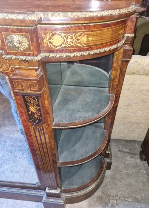 VERY GOOD QUALITY INLAID WALNUT SIDE CABINET - ADDITIONAL PHOTO 9