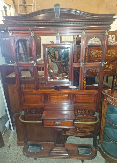 LATE VICTORIAN MAHOGANY HALL STAND - ADDITIONAL PHOTO 2
