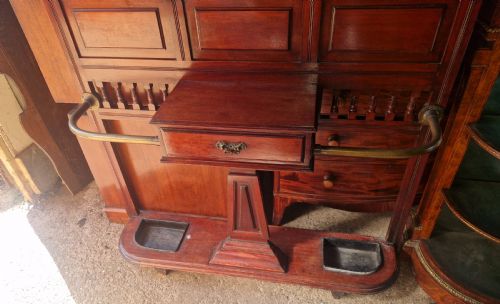 LATE VICTORIAN MAHOGANY HALL STAND - ADDITIONAL PHOTO 10