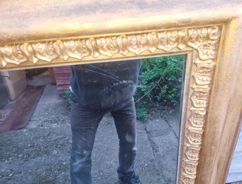 19TH CENTURY GILT FRAMED OVERMANTEL MIRROR - ADDITIONAL PHOTO 2